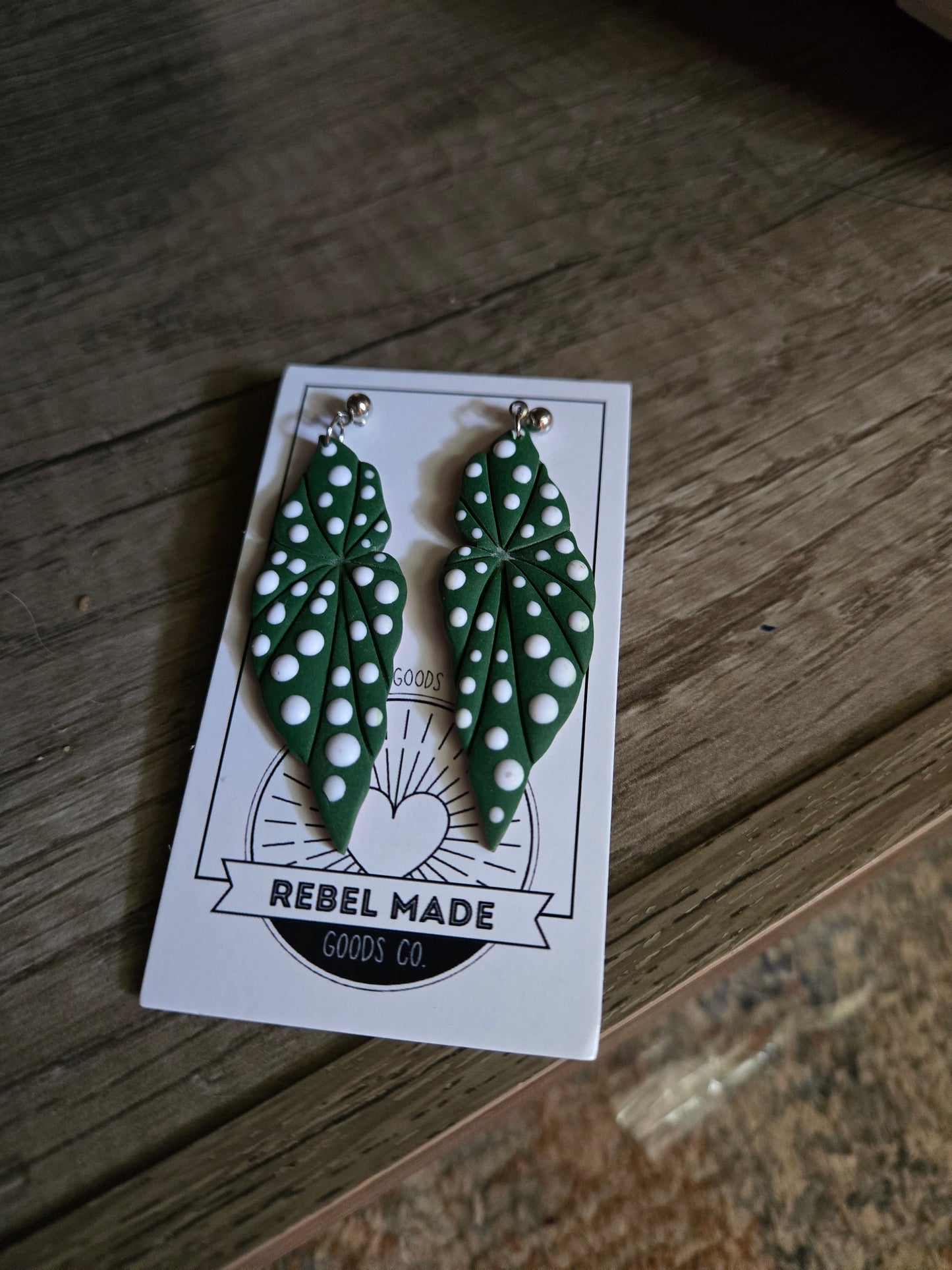 Begonia maculata earrings